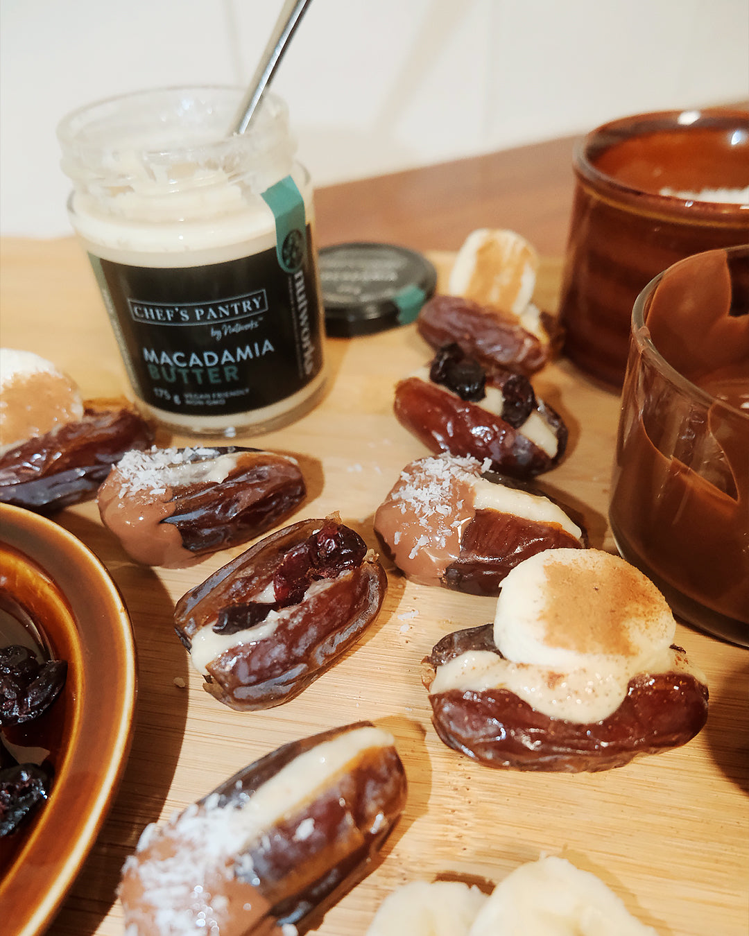 Macadamia Butter Stuffed Dates
