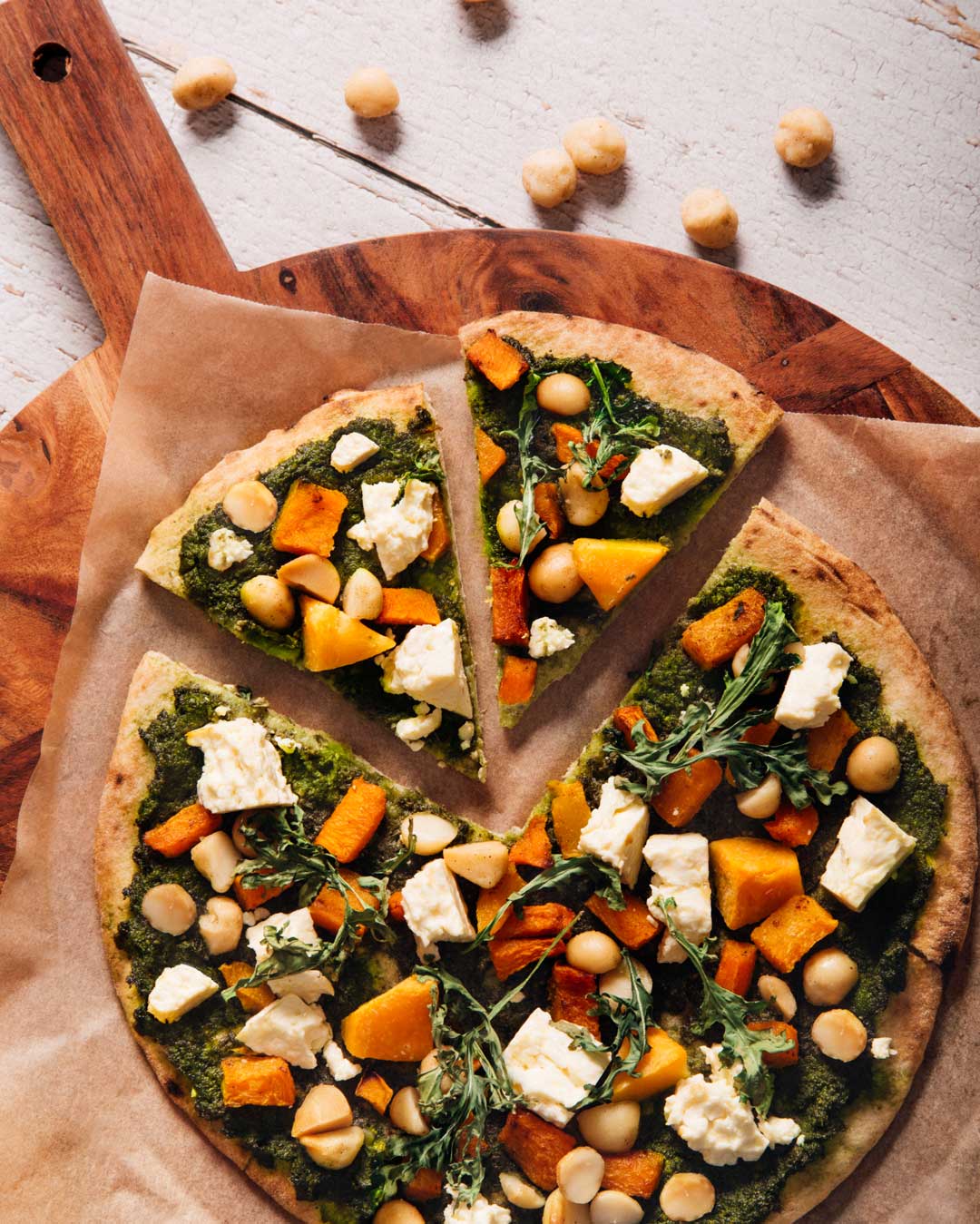 Macadamia and Pumpkin Pizza
