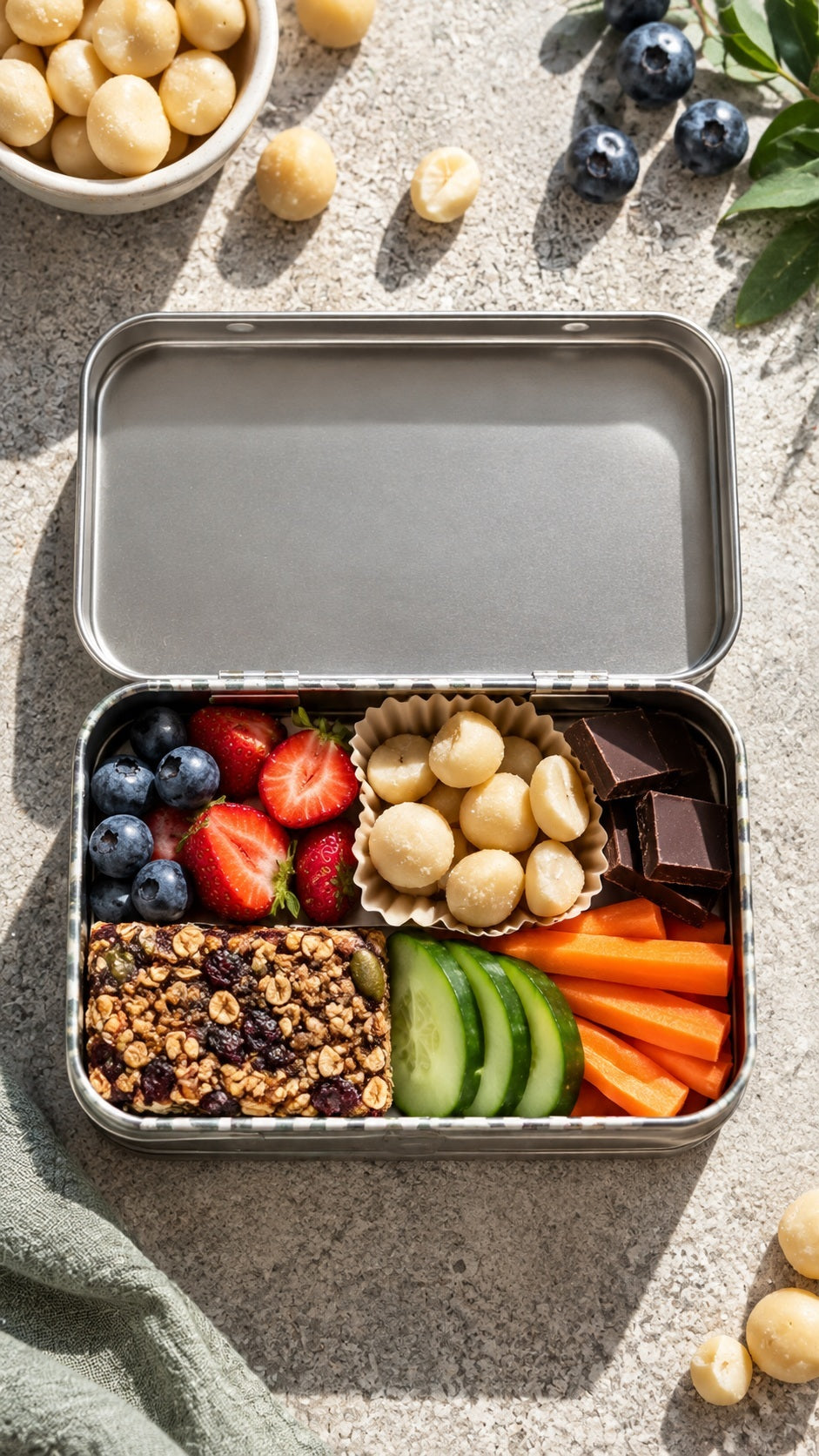  lunch box idea with health snacks