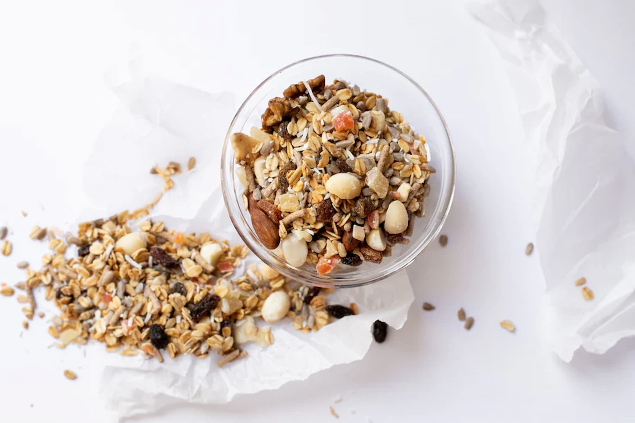An image of macadamia-toasted muesli in a bowl from Nutworks