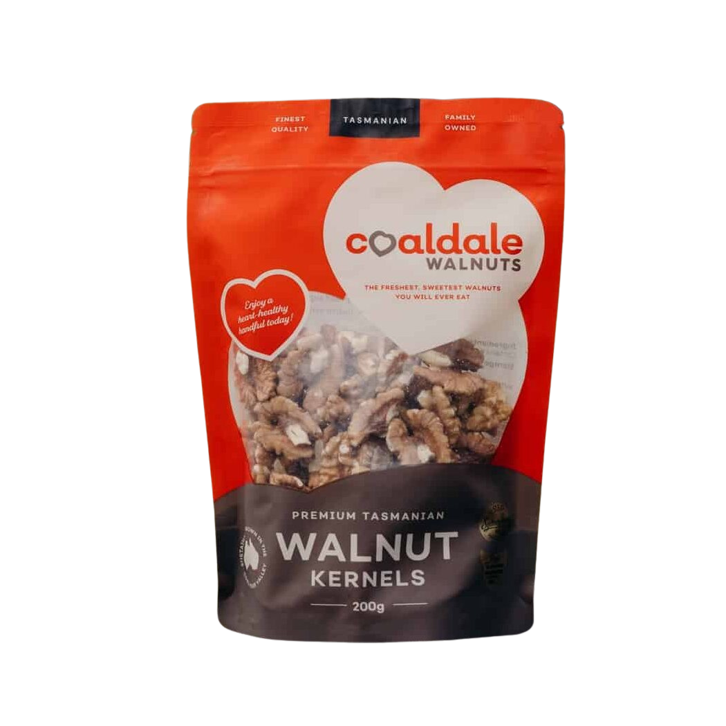 Coaldale Walnuts packaging on a white background